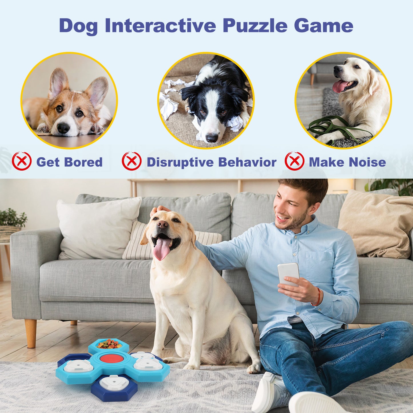 4-Layer Puzzle Slow Feeder for Dogs | Petora