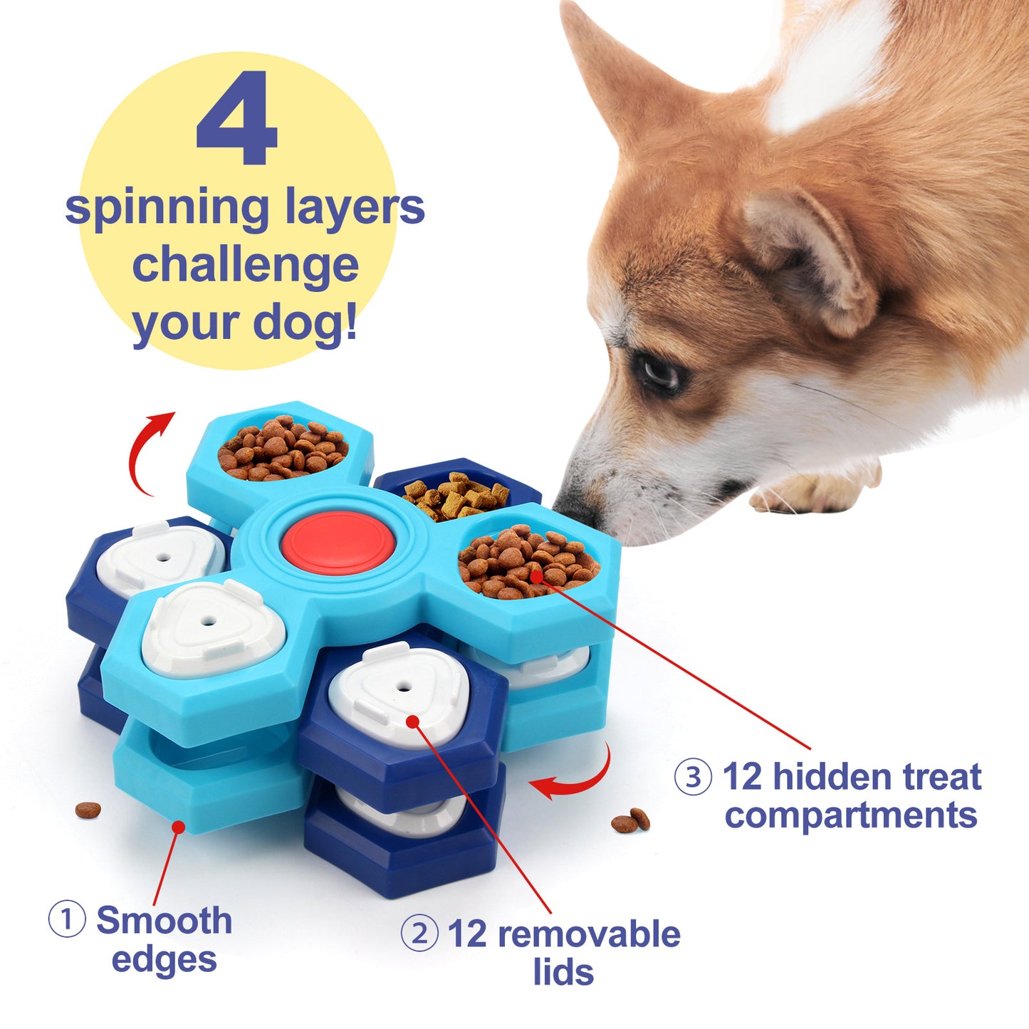 4-Layer Puzzle Slow Feeder for Dogs | Petora